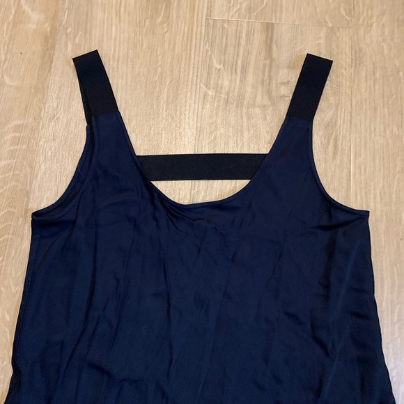 Theory Navy Silk Tank - Picture 3 of 6